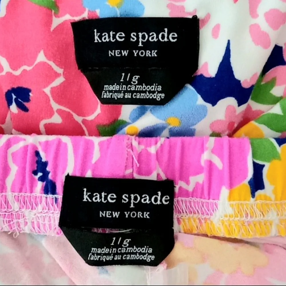 Kate Spade Floral Garden Short Pajama Set Pink Multi Size Large